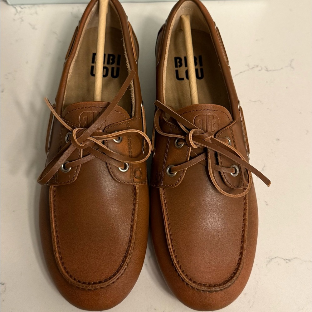 Anthropologie Bibi Lou Tan Leather Shoes